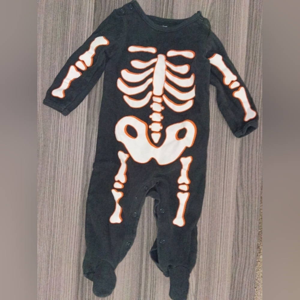 Baby Halloween Skeleton Sleeper 6/9m